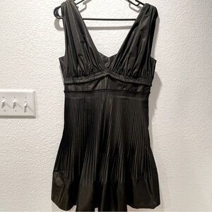 BCBGeneration pleated Iridescent Taffeta Cocktail Dress Size 10 Sleeveless